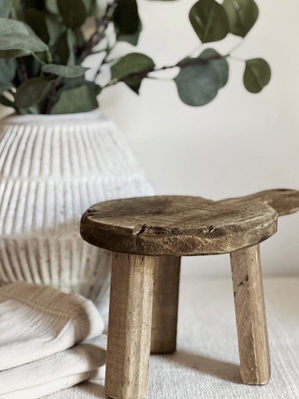 100% Recycled Wood Mini Round Stacking Stool