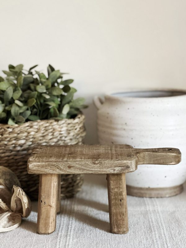100% Recycled Wood Mini Rectangle Stacking Stool