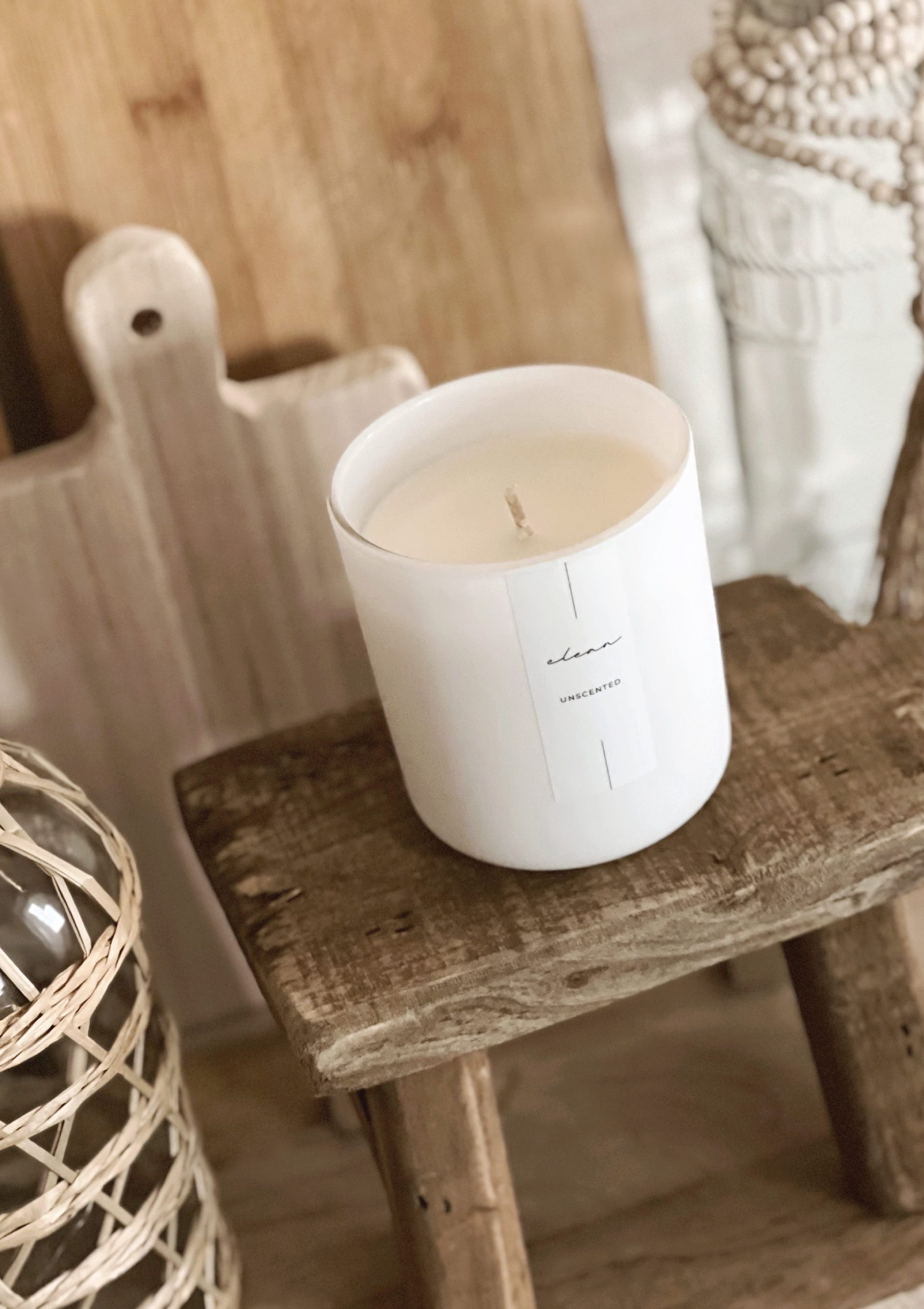 "Clean" Unscented Candle 8oz - Image 2