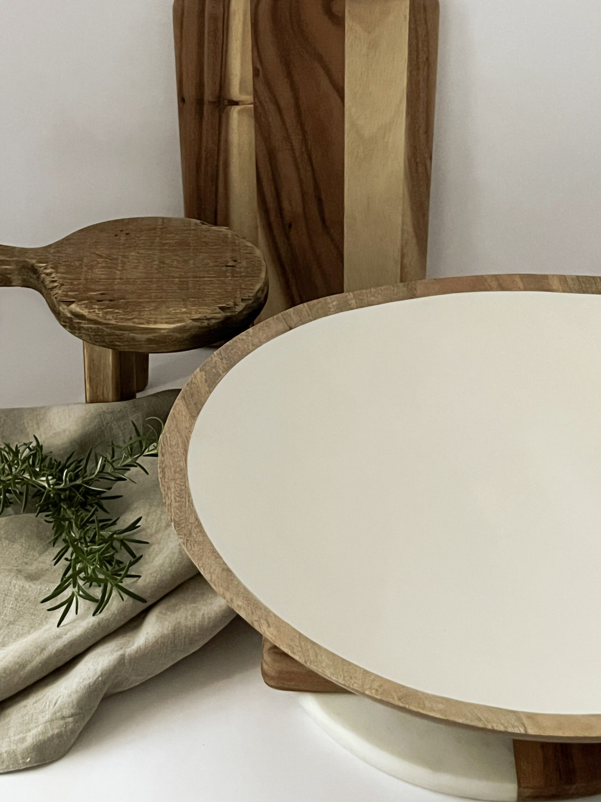 100% Recycled Wood Mini Round Stacking Stool - Image 4