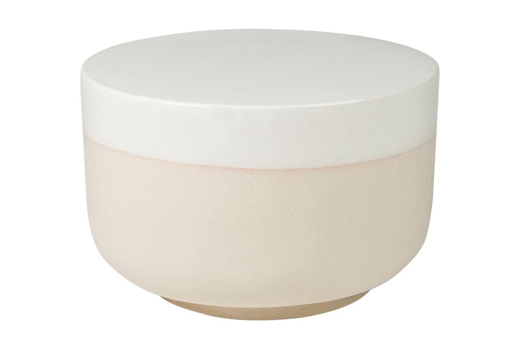 Serenity Grazed Side Table 20” – Linen Semi-Gloss Top / Sand Matte Bottom-sand_1_main_web