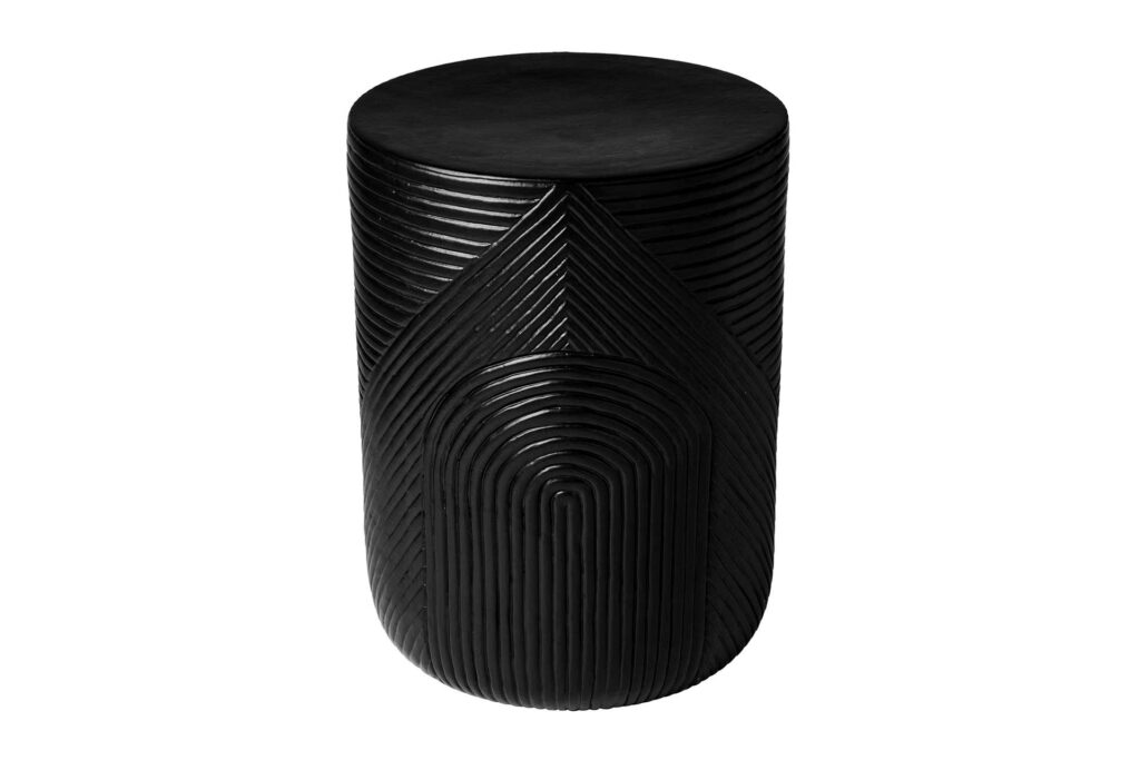 Serenity Textured Side Table 14” – Coal Semi-Gloss