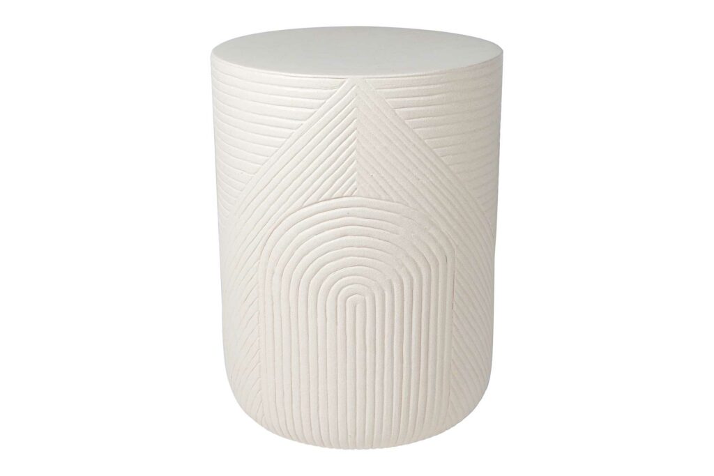 Serenity Textured Side Table 14” – Sand Matte