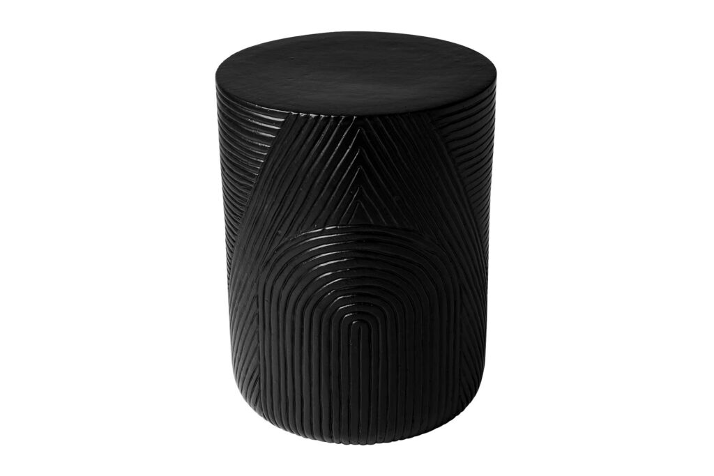 Serenity Textured Side Table 16” – Coal Semi-Gloss