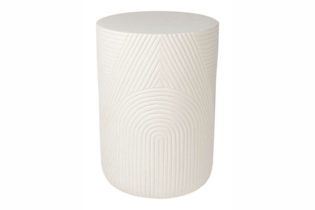 Serenity Textured Side Table 16” – Sand Matte