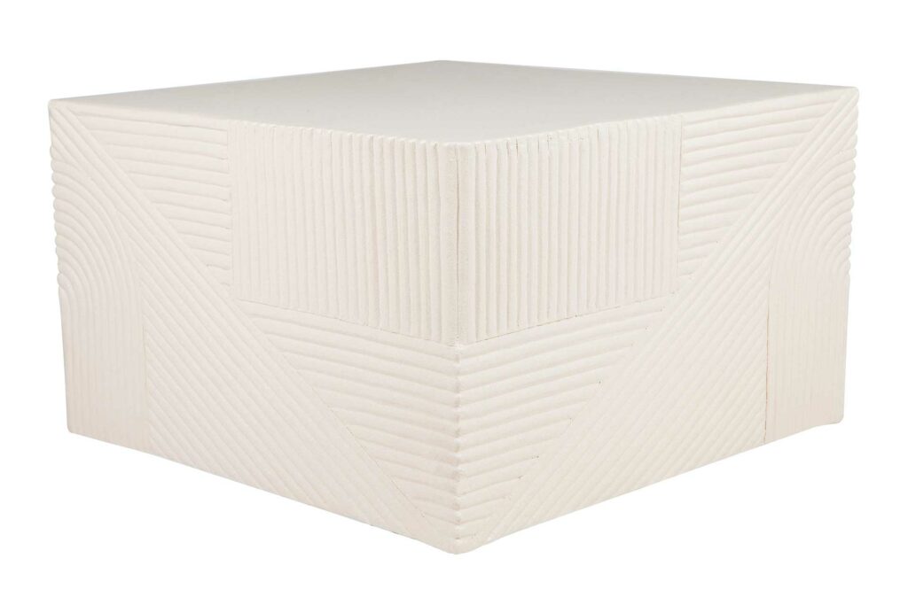 Serenity Textured Square Table 24” – Sand Matte
