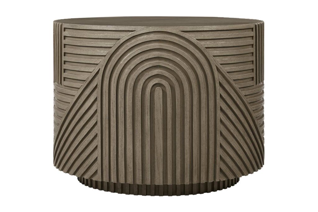 Serenity “Energy” Textured Round Drum Table