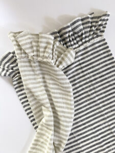 Striped Cotton Apron With Ruffle - Image 4